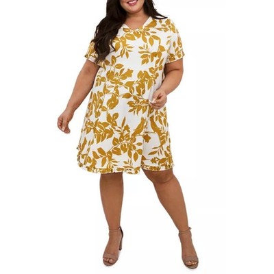 Maree Pour Toi Plus Floral parrot bird Print Ruffled Dress Size 22
