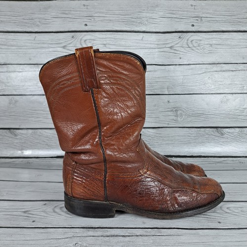 Vintage Dan Post Ostrich Leg Cowboy Western Boots Mens 10 D - Photo 9/20