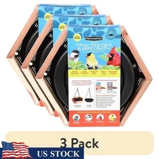 3 Pack Cedar 2 in 1 Wild Bird Bath Feeder Rust Resistant Hanging Durable New