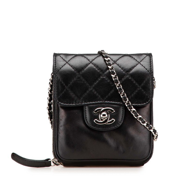 Chanel Matelasse Lambskin Coco Mark Chain Shoulder Bag 441938