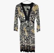 Guess Marciano Babydoll Y2k Dress Sz 42 US 6 V Neck Mini Animal Print Stretchy