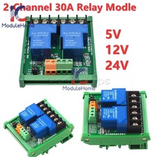 2 Channel 30A DC 5V 12V 24V Relay Module Optocoupler Isolation High Low Trigger