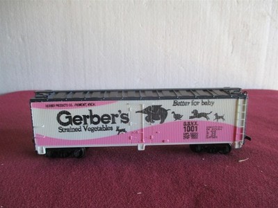 HO Gerber's Strained Vegetables G&VX 1001 Reefer Train Car Railroad