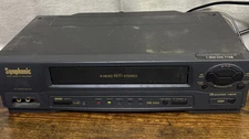 Symphonic VR-701 4 Head Hi-Fi Stereo VHS Video Cassette Recorder Player Tested