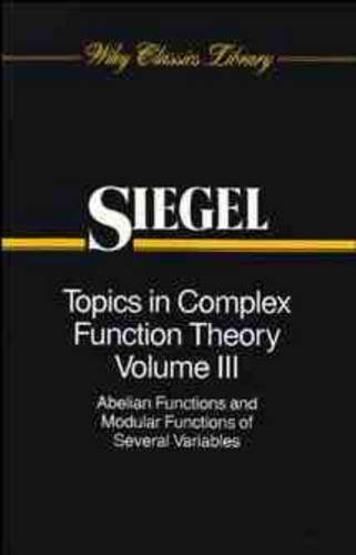 Topics in Complex Function–Abelian Function and Abelian Function and Modular Fu…
