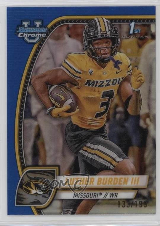 2024 Bowman U Chrome Blue Refractor 133/199 Luther Burden III #123 11r9