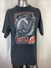 VTG 1993 Logo 7 NHL New Jersey Devils Single Stitch T-shirt See Measurements Sz