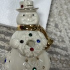 Lenox Holiday Gems Snowman Christmas Ornament Crystals Gold Trim — photo 7