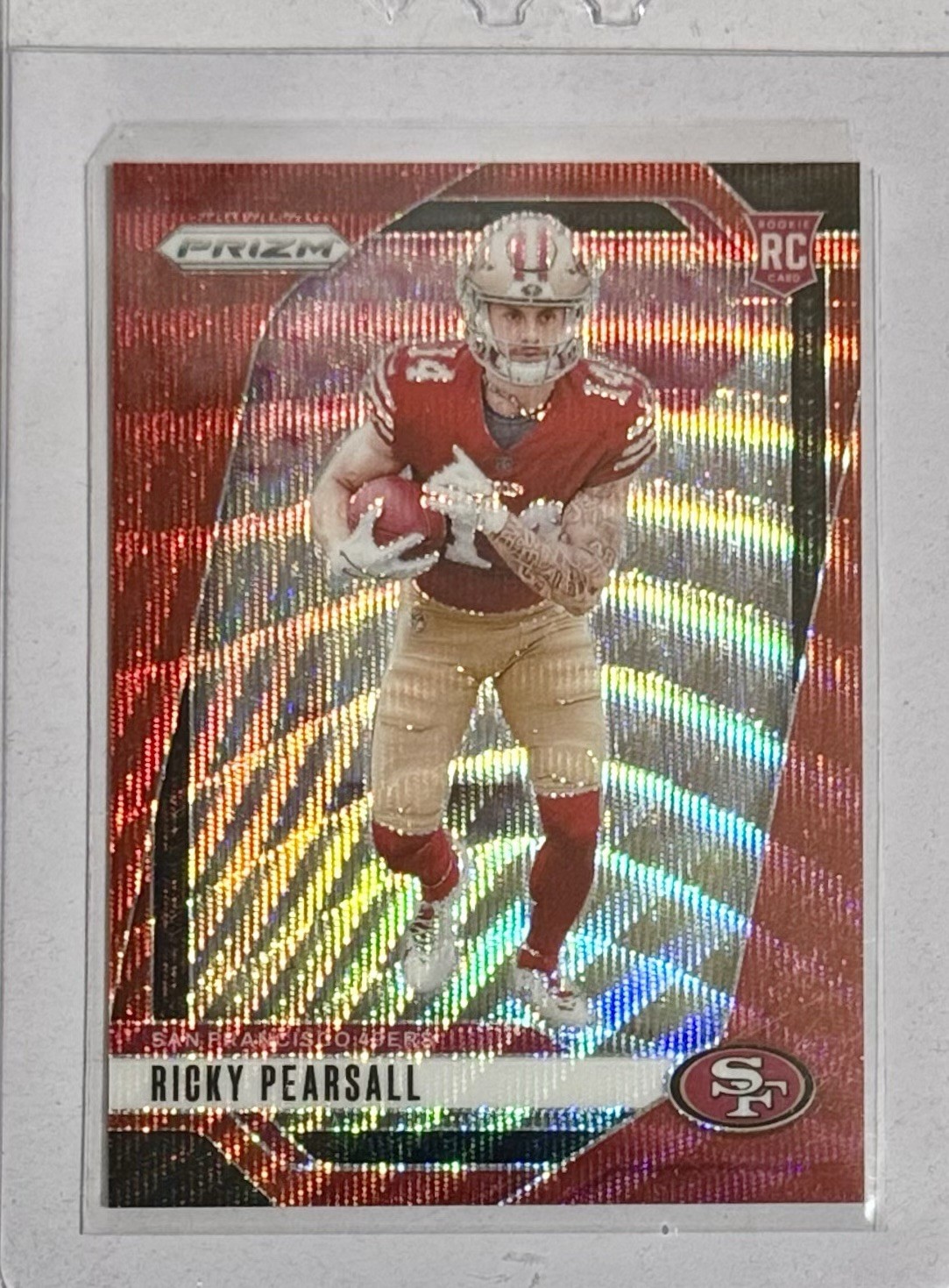 2024 Panini Prizm NFL Ricky Pearsall RC #383 Red Wave Rookie Prizm /149 49ers