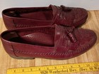 Giorgio Brutini Slip-On Loafers Brown Leather Cross weave Tassels  11 Med Shoes — photo 3