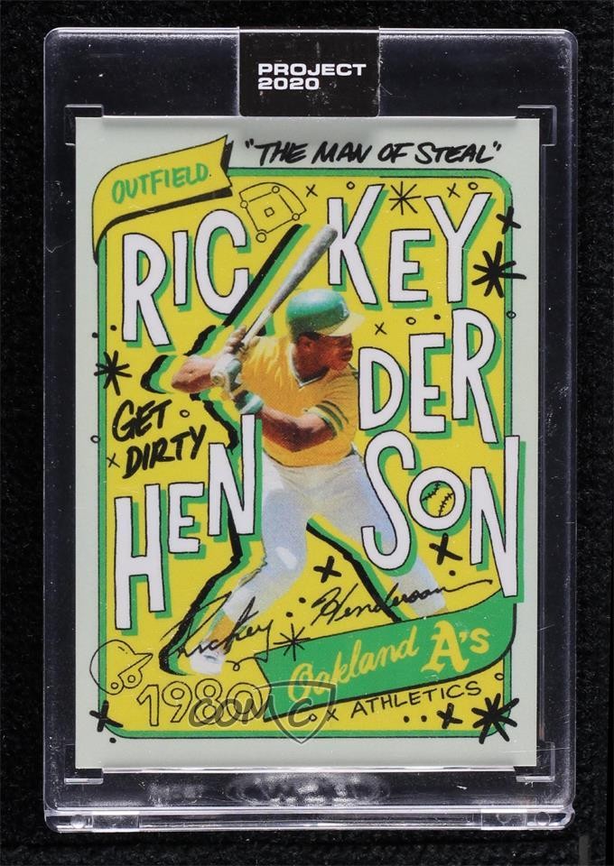 2020 Project 1980 Topps /6609 Rickey Henderson Sophia Chang #129 HOF 06n5