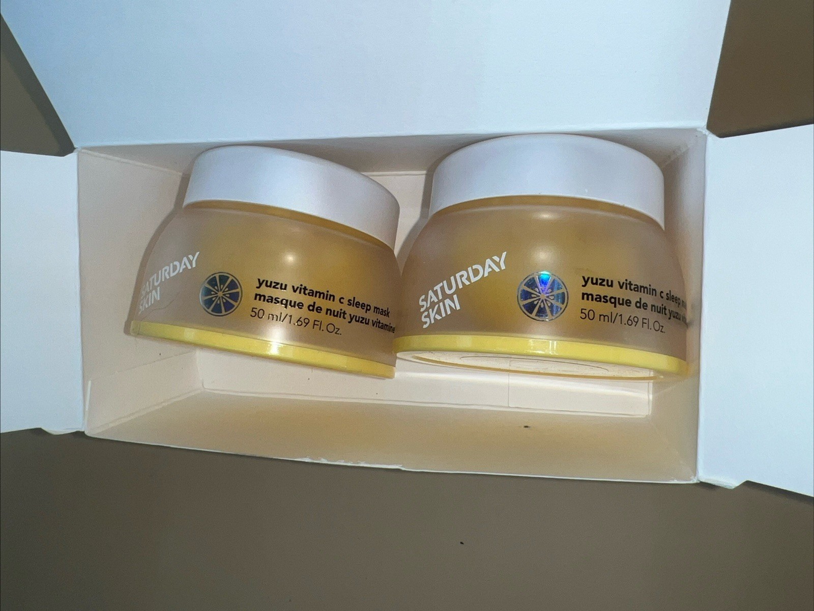 Saturday Skin Yuzu + Yuzu Vitamin C Sleep Mask Duo NIB