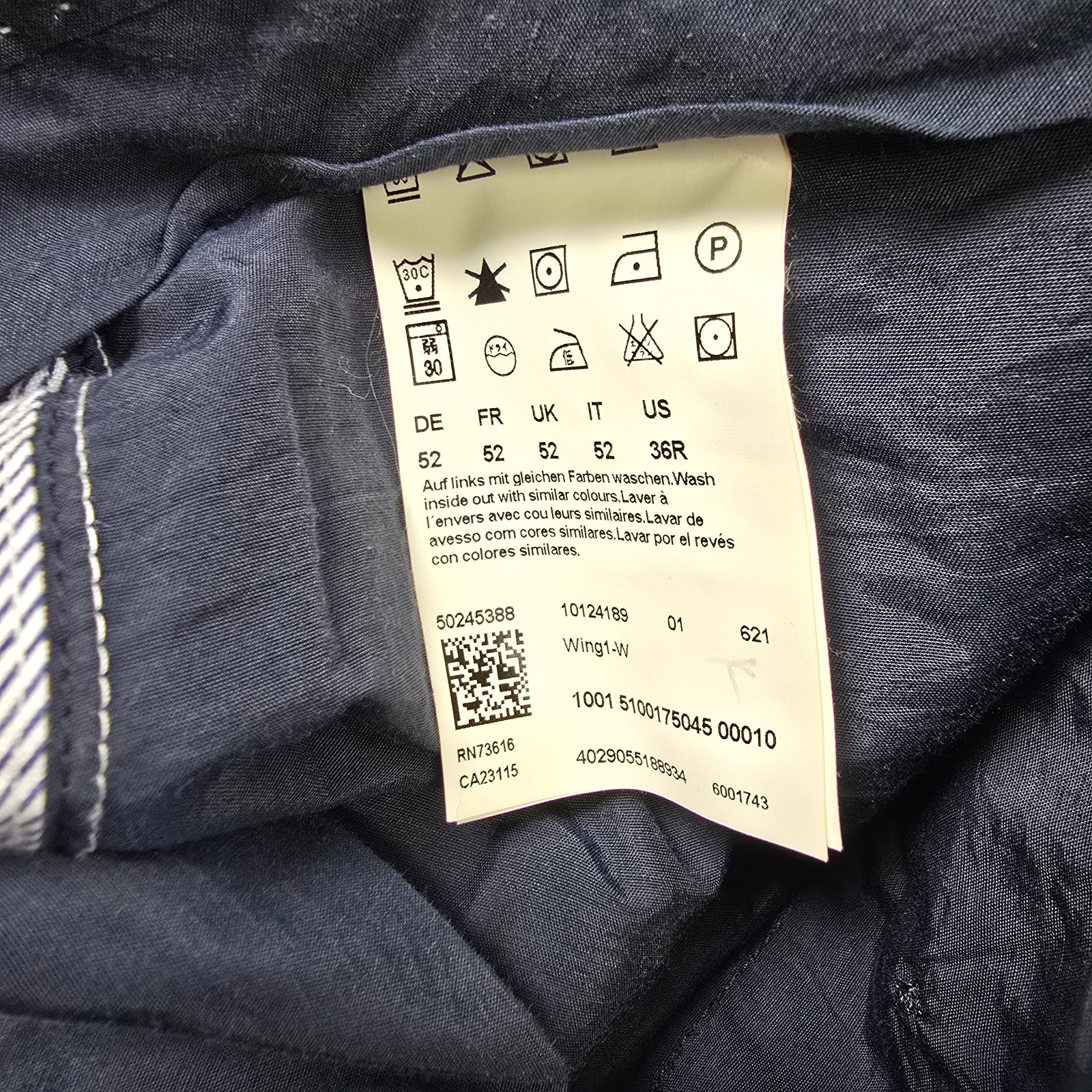 Hugo Boss Pants Mens 36 Pink Chino trouser Straight Stretch zip fly Size 36x32 thumbnail 2