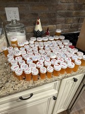 Lot Of 100 Empty Amber Plastic Rx Pill Bottles Storage Crafts Hobbies