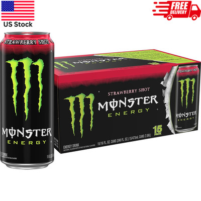 Monster Energy Ultra Strawberry Dreams - Sugar Free - (Pack of 15) 16 oz Cans