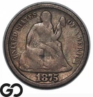1875 Seated Liberty Dime