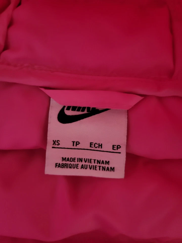 Chaqueta acolchada con capucha Nike para niños ROSA talla XS niñas 6-8 excelente estado envío gratuito Foto 2 de 4