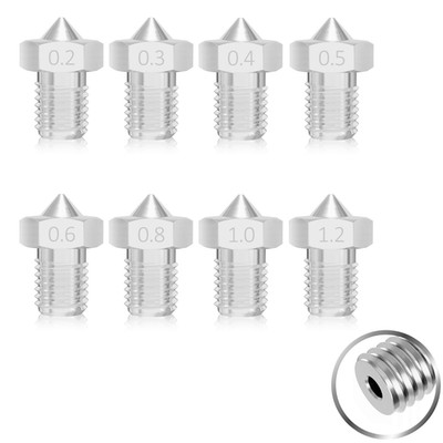 Nozzle Düse passend für E3D V6 Anycubic Kobra Hotend 3D 0,4mm 1,75mm Edelstahl