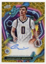 2024 TOPPS CHROME COSMIC CHRISTIAN BRAUN AUTO /50 GOLD INTERSTELLAR #CCAV-CB 