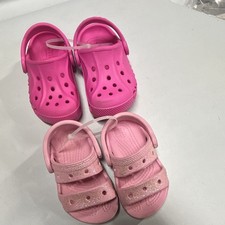 Crocs Pink Classic Clog & Sandal Glitter Logo...