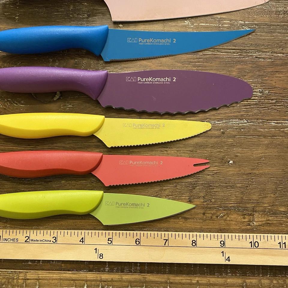 批量 (8) 刀套装 KAI Pure Komachi 2 - 涂层高碳不锈钢 — 第 4/4 张图片