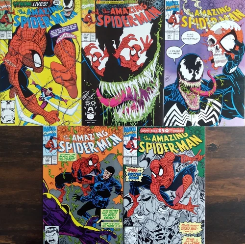 AMAZING SPIDER-MAN ERIK LARSEN LOT #345, 346, 347, 349, 350 VENOM BRAND NEW DAY
