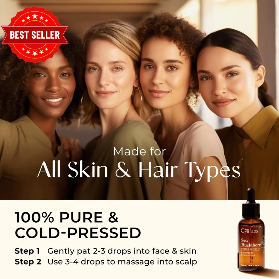 Organic Sea Buckthorn Oil for Skin & Face - Cold Pressed Unrefined Sea Buckthorn - image 4 of 4