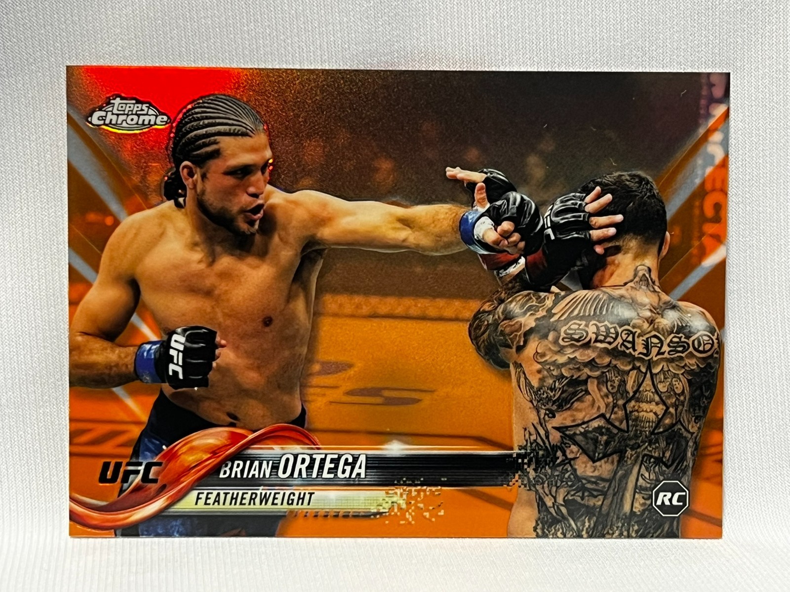 2018 Topps Chrome UFC Brian Ortega RC #79 ORANGE Refractor 13/25