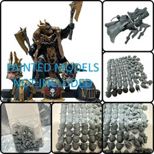 Warhammer 40k Night Lords Upgrade 1 Chaos Lord mini, 50 Shoulder Pads 25 Helmets