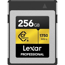 Lexar 256GB Professional CFexpress Type B Memory Card GOLD Series Up to 1,750MB/
