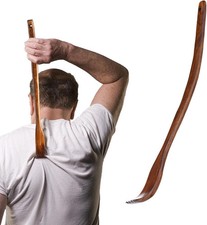 Wooden Back Scratcher, Extended Curved Handle Convenient Pratical 17 Inch Long H