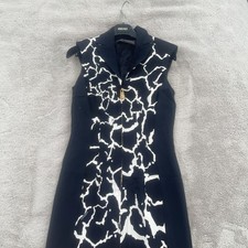 Versace black And White zipper Dress Size 38