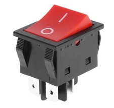 High Current Rocker Switch Double Pole-Single Throw / DPST 1.2*0.9*1.4 Inch