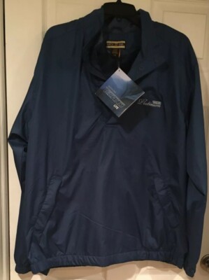 NWT North End Techno Dark Blue Jacket Pullover Windbreaker Pockets Size Large