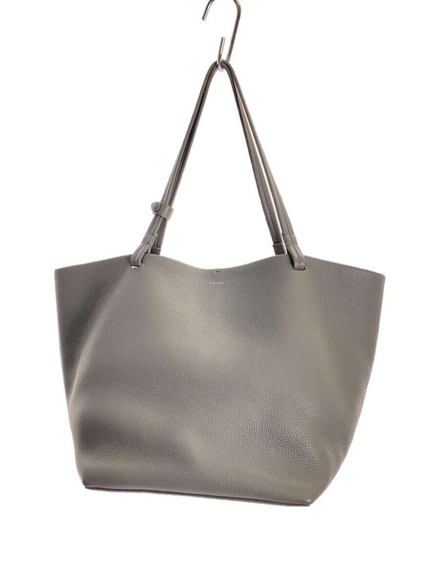 Auth THE ROW Park Tote 3 gray Grain Calfskin Leather - Tote