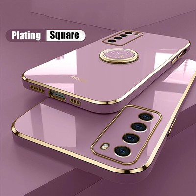 For Xiaomi Redmi Note 11 10 Pro 9T Mi 11 10 Plating Ring Holder Soft Case Cover