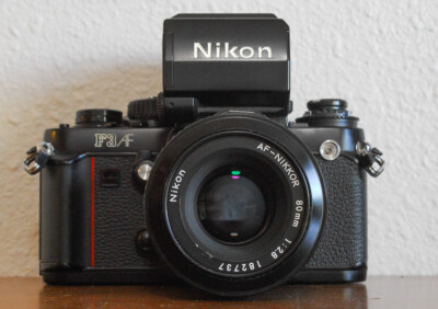 Nikon ニコン F3AF フィルムカメラ nikkor 80mm F2.8 Nikon F3AF Auto Focus Film SLR w 80mm AF Nikkor F2.8 CF24 case F3