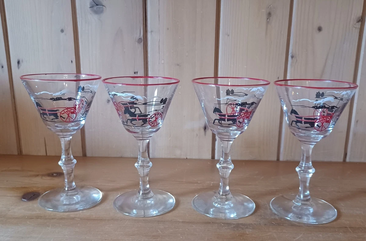 Vintage 4 oz martini cheap glasses