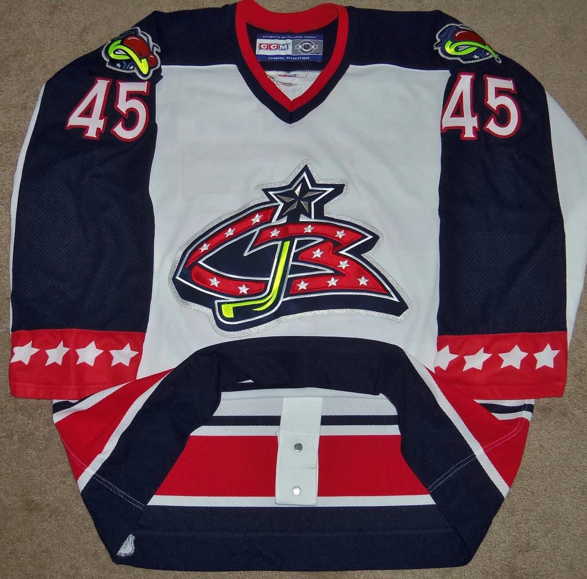 old blue jackets jersey