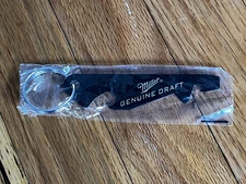 Miller Genuine Draft Beer Can & Bottle Opener Vent Hole Punch Top Key Ring NEW