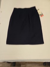 NWT Vintage Old Stock Sag Harbor Blue Skirt Size 14 Elastic Waist Lined Zip New