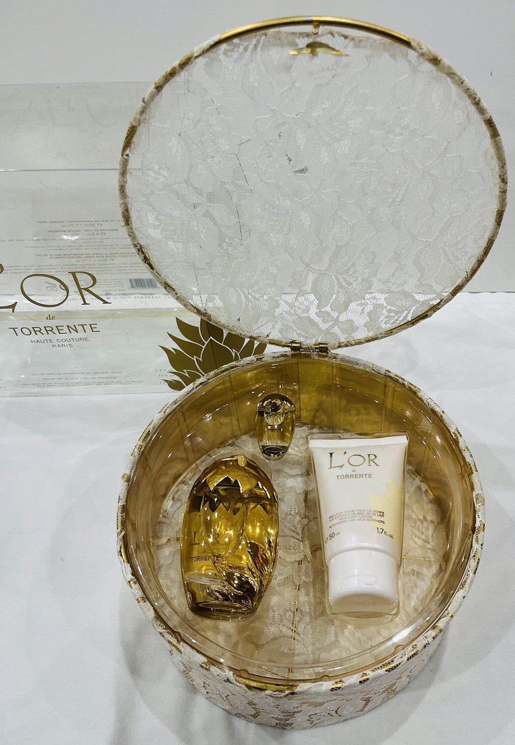 L'Or de Torrente Eau de Parfum : Coffret Rare Dentelle Haute Couture Paris à offrir pour Noël