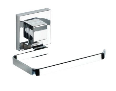 WENKO Toiletten Papier Halter Klo Rollen WC ohne bohren Bad Edelstahl QUADRO