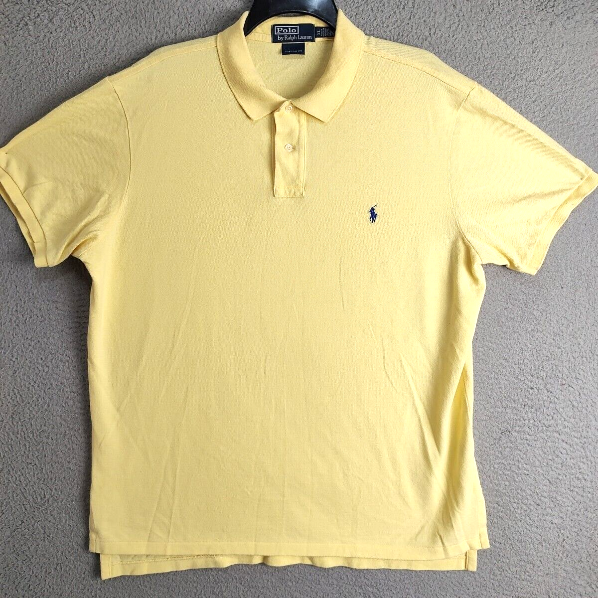 POLO Ralph Lauren Polo Shirt Adult Extra Large Custom Fit Yellow