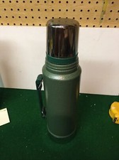 Vintage Aladdin Stanley Green STEEL THERMOS 1QT A-944DH - MADE IN USA -