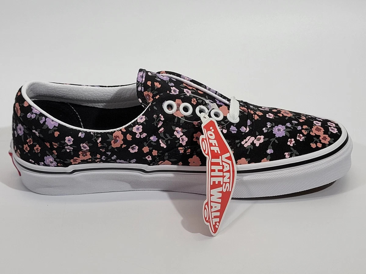 Vans floral era clearance noir