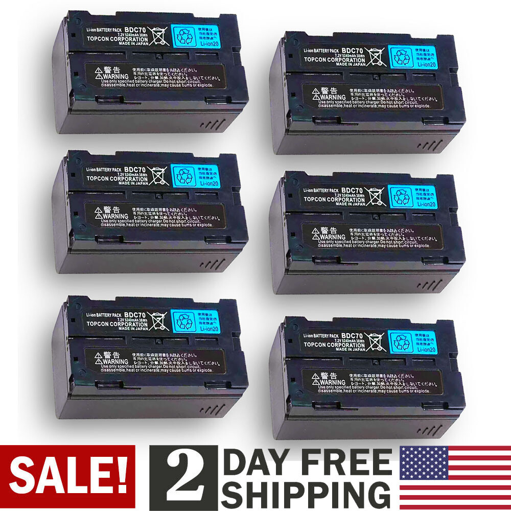 New BDC70（新品） Battery for TOPCON（並行輸入品） NEW SOKKIA TOPCON BDC70 Li-ion Battery 7.2V 5240mAh For