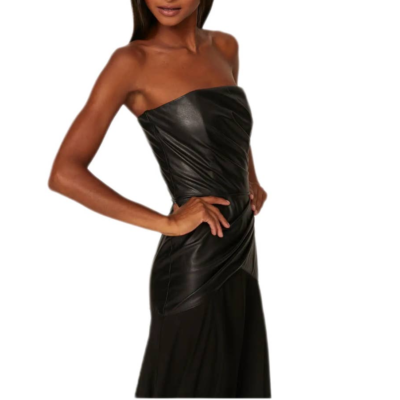 SHOSHANNA Rustic Faux Leather Gown | eBay