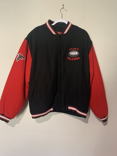 Vintage Reebok Gridiron Classic Atlanta Falcons Wełniana kurtka Varsity Męska XL - Zdjęcie 1 z 13