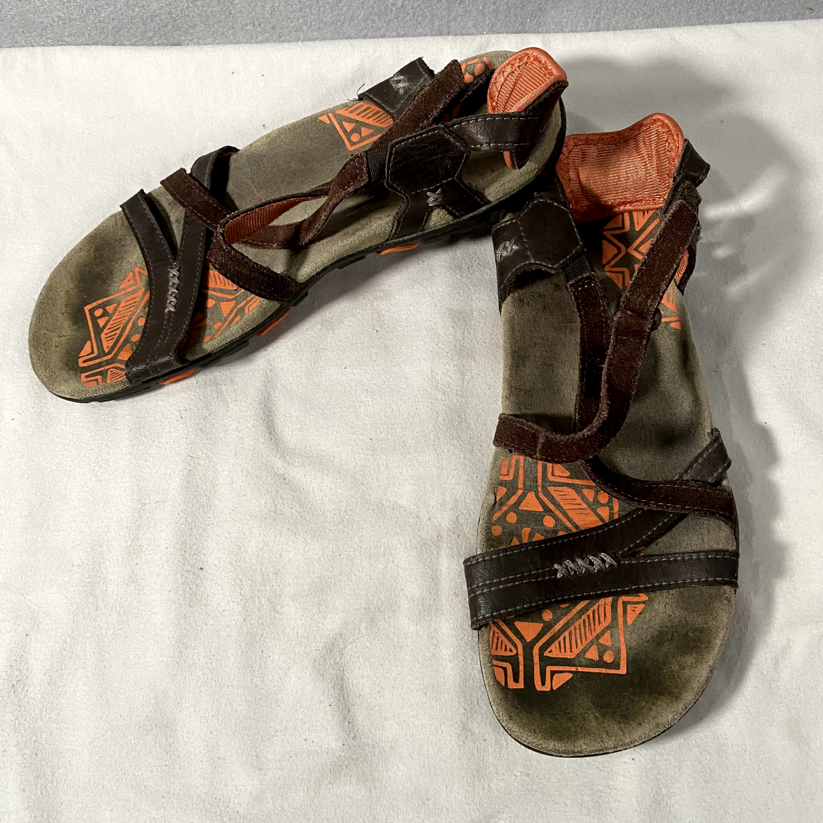 MERRELL Sandalo sportivo da trekking all'aperto senza sabbia marrone arancione donna taglia 7